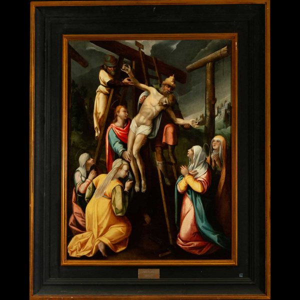 El Descendimiento de Cristo, escuela manierista italiana del siglo XVI.