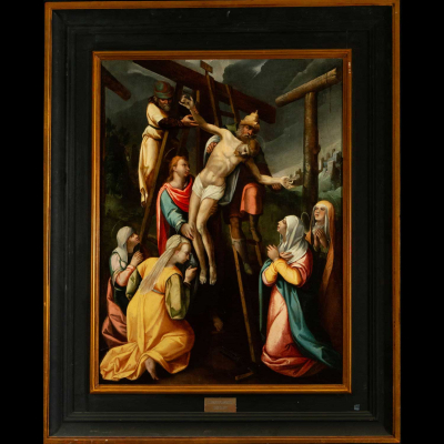 El Descendimiento de Cristo, escuela manierista italiana del siglo XVI.