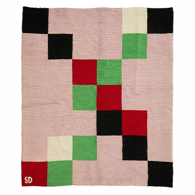 Sonia Delaunay (1885-1979) - Mots Croisés (1967).   Tapiz de lana tejido a mano.