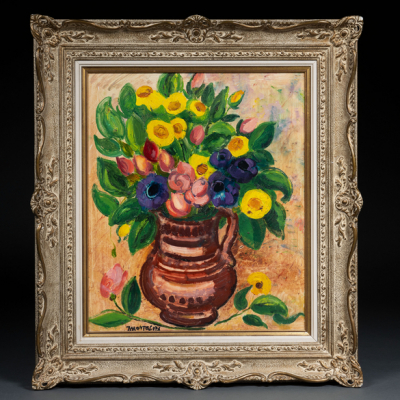 &quot;Bodegón de Flores&quot;  JESÚS MONTES IRIBARREN (Irún, 1940) 