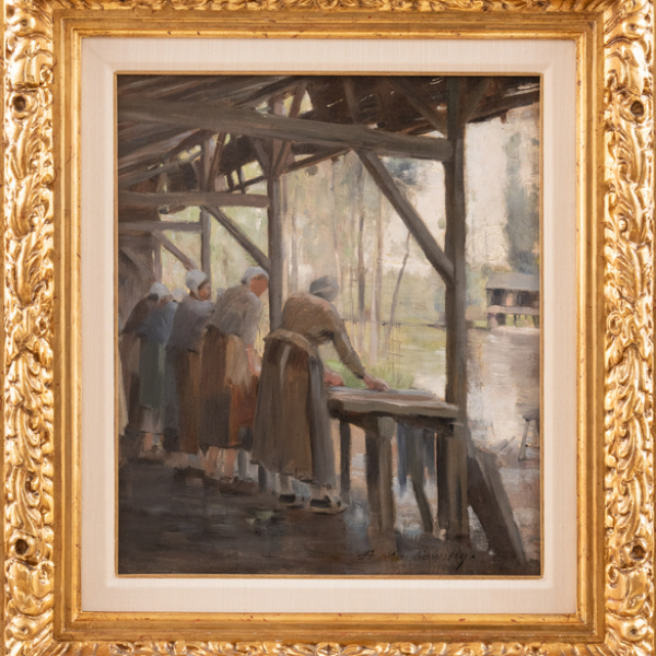 "Lavanderas"  ADRIEN KARBOWSKY (París, 1855-1945)