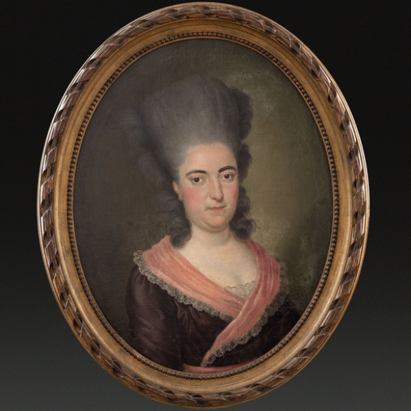"Retrato de Dama"  ESCUELA FRANCESA DEL SIGLO XVIII.   Técnica: Óleo/Lienzo