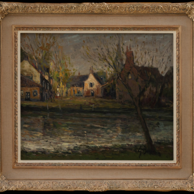 "Vista de Brujas"   CARMELO GARC&Iacute;A BARRENA(Bilbao, 1926-2000) 