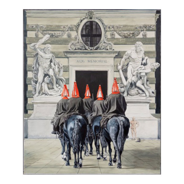 IGNACIO  GOITIA   (Bilbao 1968)  "Aids Memorial"  Acrílico / Lienzo 