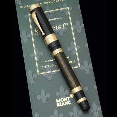 Estilográfica Montblanc &quot;François I&quot;.   Perteneciente a la serie Patrones de las Artes. Numerada 0517/4810.