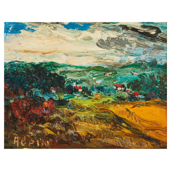 Joan Abell&oacute; Prat (Mollet del Vall&egrave;s, Barcelona, 1922-Barcelona, 2008) Paisaje. &Oacute;leo sobre tela. Firmado.