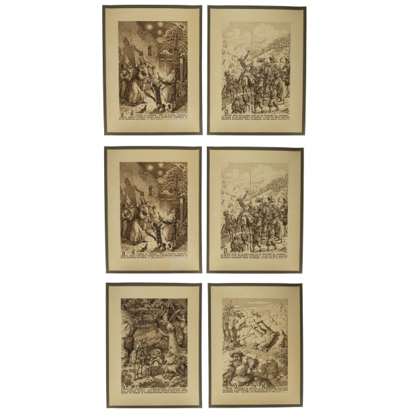 Antonio Winkelhofer (Austria, 1904-Santander, 1977).  Don Quijote de la Mancha.  Conjunto de treinta dibujos a tinta y plumilla sobre papel 