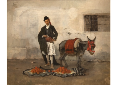 EDUARDO ROSALES GALLINAS (Madrid, 1836-1873) El naranjero de Algezares