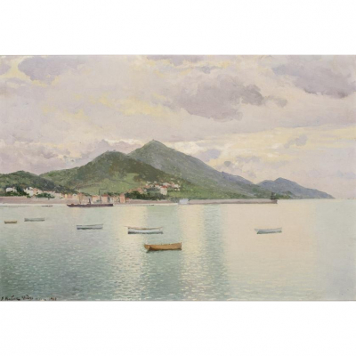 Juan Martinez Abades.    &quot;Bilbao (1906)&quot;. Óleo sobre lienzo. 
