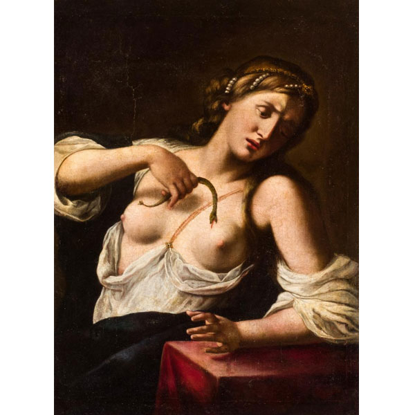 SEGUIDOR DE GUIDO RENI "Muerte de Cleopatra". 