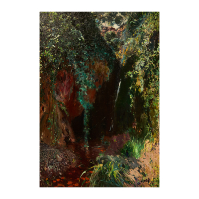 Joaquim Mir Trinxet (Barcelona, 1873-1940) Sant Miquel del Fai.  Óleo sobre tela.