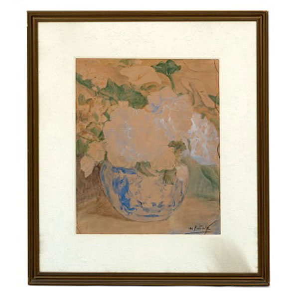 NICANOR PI&Ntilde;OLE  (Gij&oacute;n 1878 - 1978) "Jarr&oacute;n con flores"