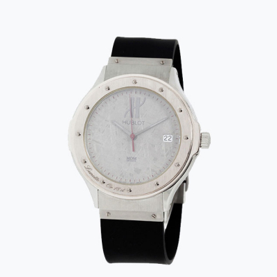 Reloj cab., suizo, HUBLOT Classique MDM, ref 1523-1, con esfera 'meteorito' plateada. Edici&oacute;n limitada 061/250.