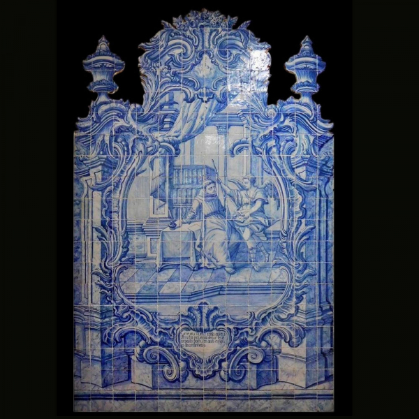 Gran Composición azulejera portuguesa de San Antonio, siglo XVIII. 