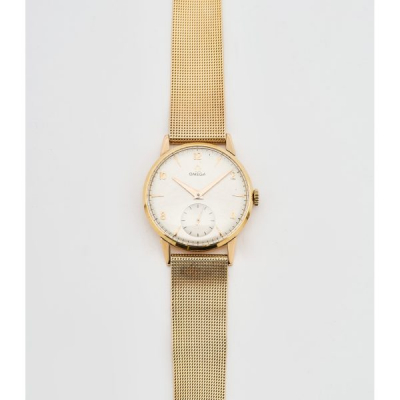 OMEGA. Reloj de pulsera para caballero. En oro, c.1950. 