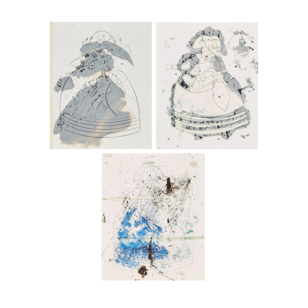 Después de Manolo Valdés (Valencia, 1942) Dancing notes on Las Meninas.  