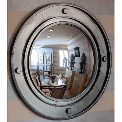 Espejo circular de acero S.XX 