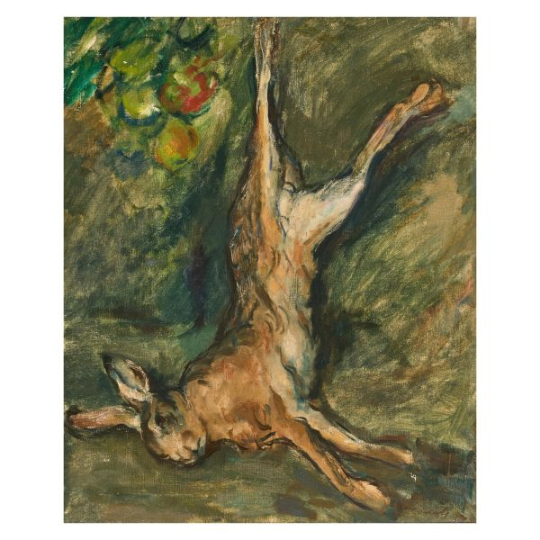 Ricard Canals Llamb&iacute; (Barcelona, 1876-1931)  Naturaleza muerta con liebre.  &Oacute;leo sobre tela. Firmado. 