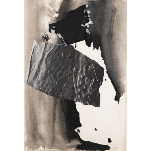 Antoni Clavé Sanmartí (Barcelona, 1913-Saint Tropez, Francia, 2005)  Composición sin título.  Técnica mixta 