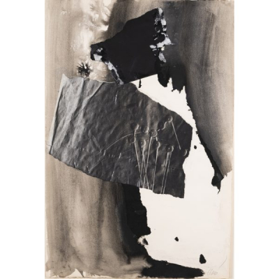 Antoni Clav&eacute; Sanmart&iacute; (Barcelona, 1913-Saint Tropez, Francia, 2005)  Composici&oacute;n sin t&iacute;tulo.  T&eacute;cnica mixta 