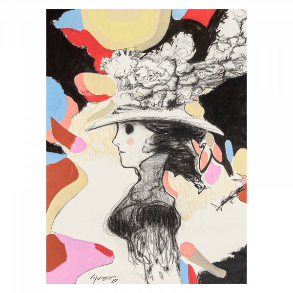 Modest Cuixart (Barcelona, 1925-Palamós, Girona, 2007) Laia. Técnica mixta sobre papel.