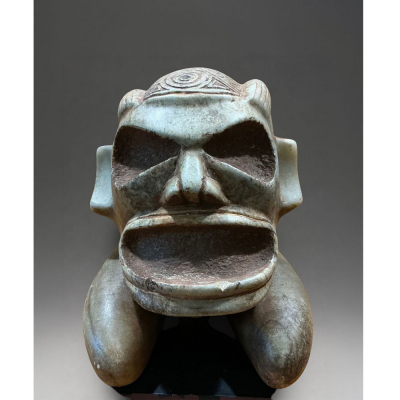 Figura Zemi o Cem&iacute; antropomorfa, Dominicana - Cultura Ta&iacute;na, Siglos XI-XV.