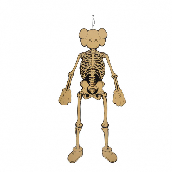 KAWS (1974) "Companion skeleton (2007)". Esqueleto plegable. Relizado en cartón serigrafiado articulado.