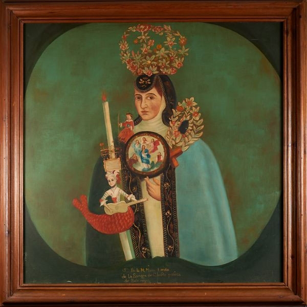 Anónimo – “Monja Coronada” R. De La M. María Loreto de la sangre de Chrifto profesa de Belo Negro – Óleo sobre tela