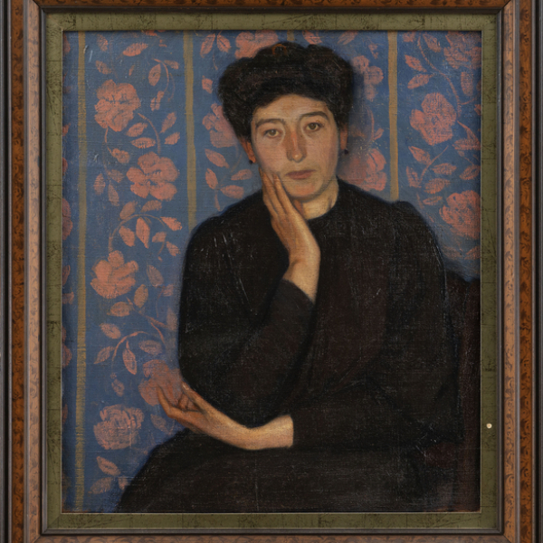 &quot;Retrato de Doña María Maguregi Agirregoikoa&quot;  AURELIO ARTETA (Bilbao, 1979 - México, 1940). 