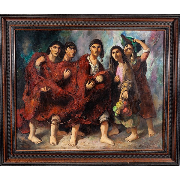 Bonifacio L&aacute;zaro Lozano Pescadores con redes