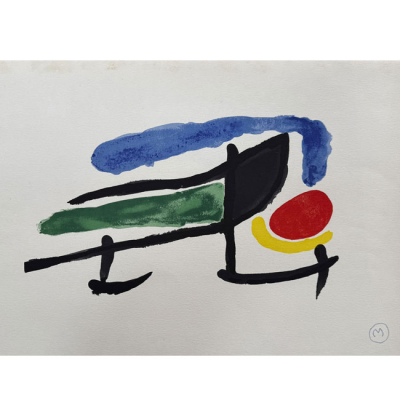 Joan Mir&oacute;: "El Tap&iacute;s de Tarragona" (1970) Firmada en plancha con monograma. Litograf&iacute;a ejemplar H.C. 
