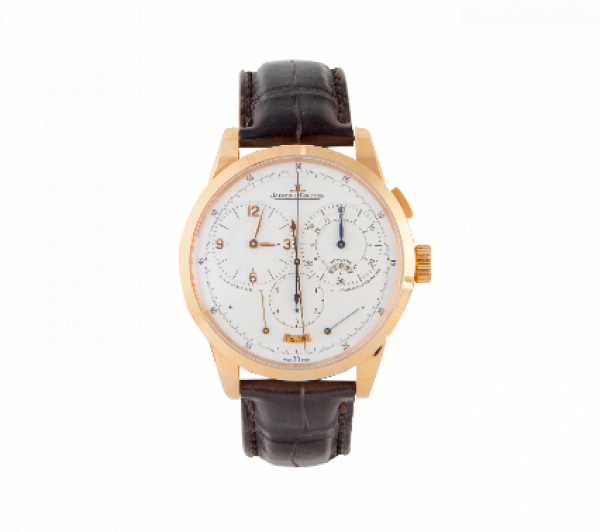 Reloj de pulsera JAEGUER-LECOULTRE Duometre. Ref .2651203. 600.2.28.S   Caja circular en oro rosa de 18 K. 