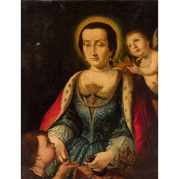 ESCUELA ESPAÑOLA S. XVII-XVIII "Retrato". Óleo sobre lienzo.