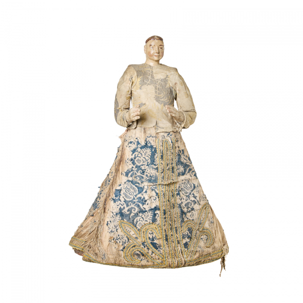 Escuela portuguesa, ppios. del s.XVIII. Muñeca de jaula.  Escultura 