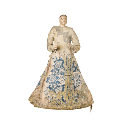Escuela portuguesa, ppios. del s.XVIII. Muñeca de jaula.  Escultura 