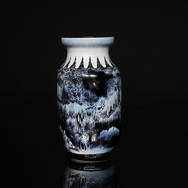 Alphonse-Georges Reyen (1844-1910) "Jarr&oacute;n de vidrio esmaltado", ffs. s.XIX. 