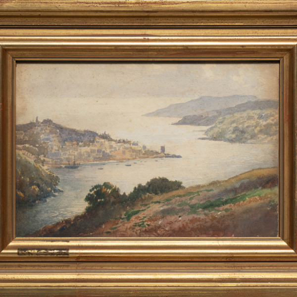 "Vista de Pasajes"  ESCUELA ESPAÑOLA DEL SIGLO XIX 