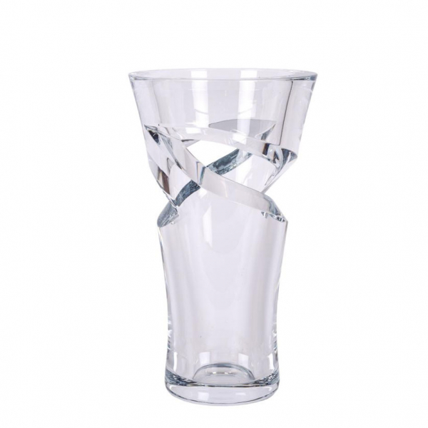 Jarrón en cristal "Tornado" de la manufactura francesa Baccarat. S. XX. 