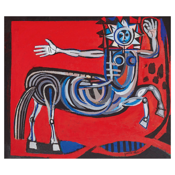 Josep Maria Garcia-Llort (Barcelona, 1921-2003) Star Horse. &Oacute;leo sobre tela.