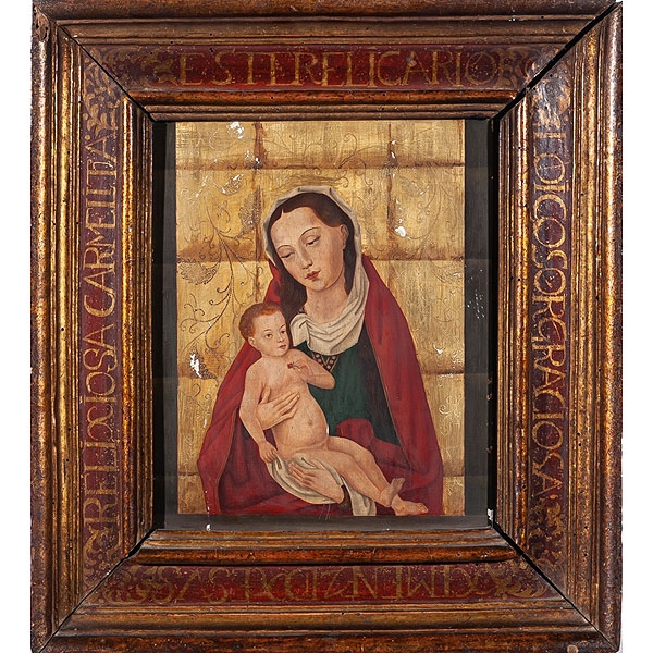 Siguiendo modelos flamencos, S.XIX "Virgen con Niño"