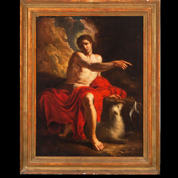 "San Giovanni" - Manera de Luca Giordano (Nápoles, 18 de octubre de 1634- Nápoles, 3 de enero de 1705), escuela romana o napolitana del siglo XVII.
