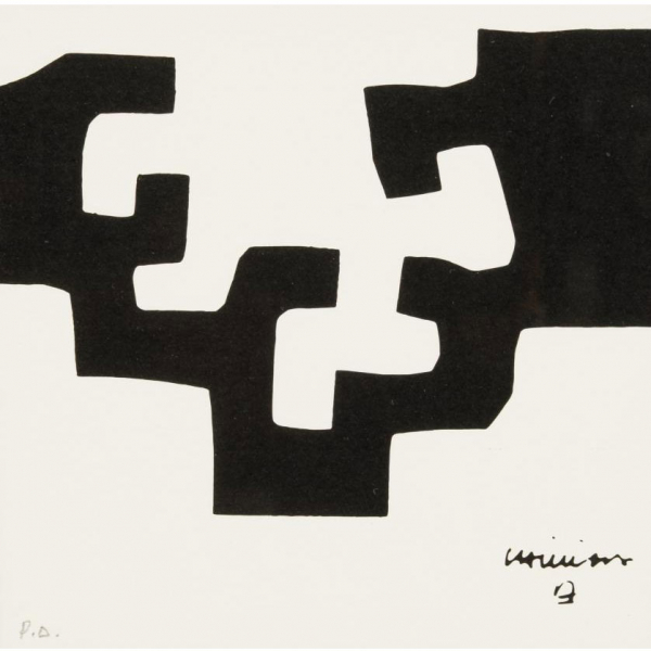 Eduardo Chillida. "Sin título (1975)". Litografía numerada a lápiz 