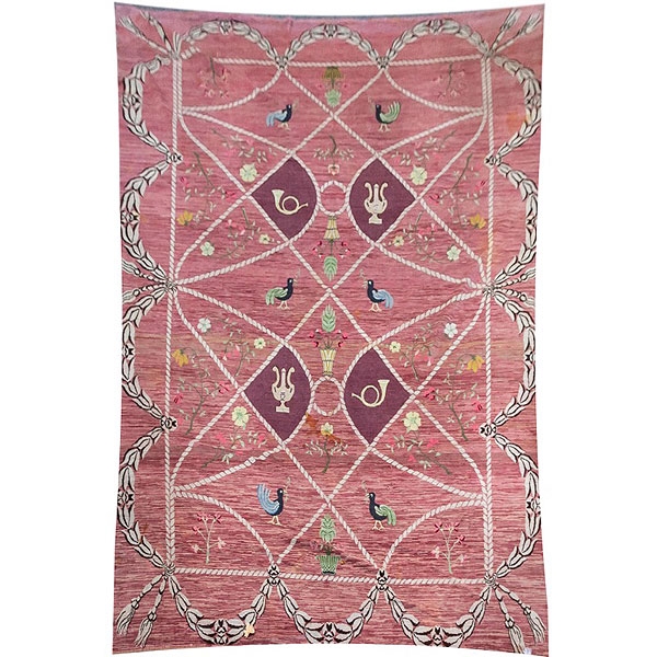 Marc du Plantier alfombra de lana de campo rosa