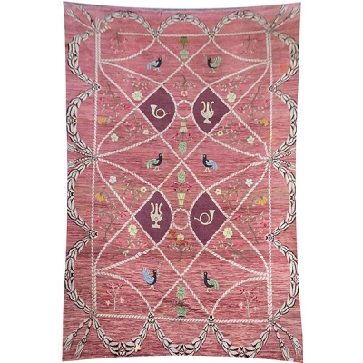 Marc du Plantier alfombra de lana de campo rosa
