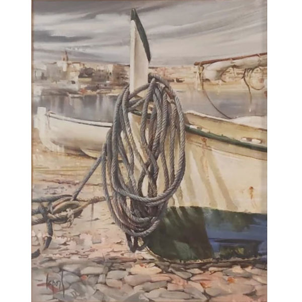 Jaume Laporta (Barcelona, 1940). ""Sin título". Óleo sobre lienzo firmado en el ángulo inferior izquierdo.