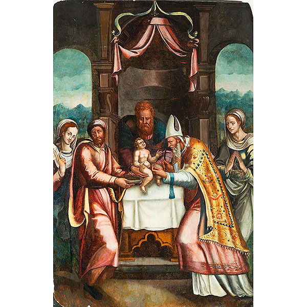 La Circuncisión de Cristo, escuela manierista italiana del siglo XVI.