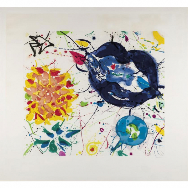 Sam Francis. &quot;Sin título III (1986)&quot;. Serigrafía sobre papel. Numerado (69/76)  Firmado