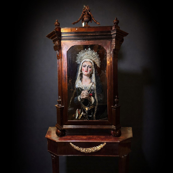 "Nuestra Señora de los Dolores". Escultura atribuida a Francisco Salzillo. Escuela Murciana, siglo XVIII.  