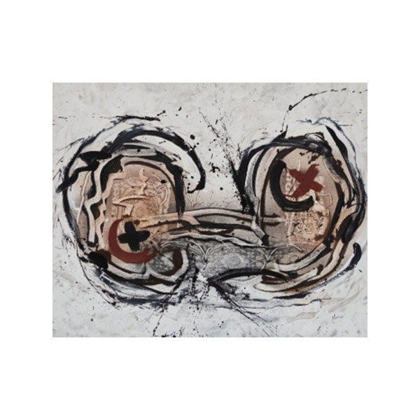 FERNANDO  NIEVAS JIMÉNEZ  (Alfaro, La Rioja 1956) "Círculos" Firmado 