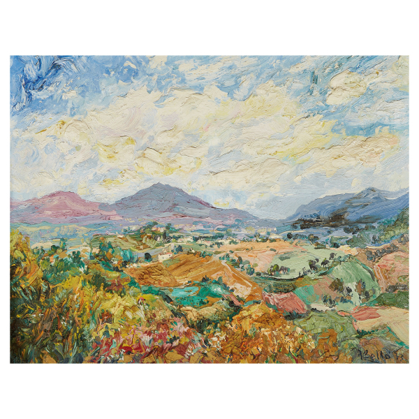 Joan Abell&oacute; Prat (Mollet del Vall&egrave;s, Barcelona, 1922-Barcelona, 2008) Com el Vall&egrave;s no hi ha res. &Oacute;leo sobre tela.